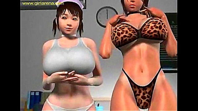 Hot 3D Hentai Nurse Shares Steamy Encounter with Big Tits Action
