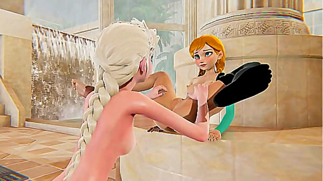 Elsa & Anna’s Frozen Desire Ignites in Steamy 3D Lesbian Encounter