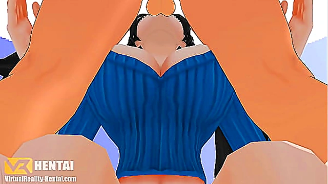 Nico Robin Seduces Pirate Captain in Steamy 3D Hentai Encounter