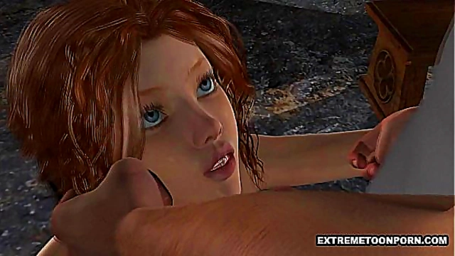 Brunette Beauty Deepthroats & Gets Wildly Ridden in 3D Hentai Action