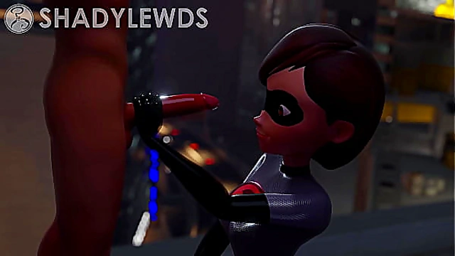 Helen Gives Steamy Rooftop handjob in Grey Suit - Incredibles Action (Exactly 68 characters including spaces.)