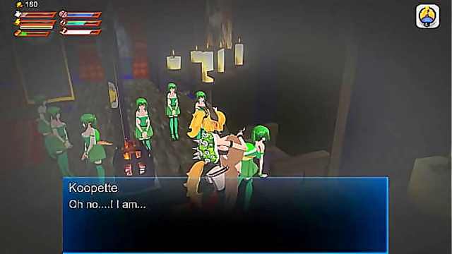 Bowsette & Koopette Dominate Mario in Steamy Hentai Threesome Scene