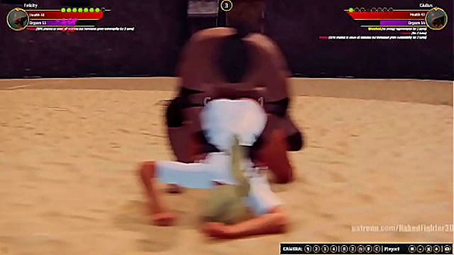 Felicity Battles Julius Naked in Steamy Hentai Showdown – NAKED FIGHTER 3D