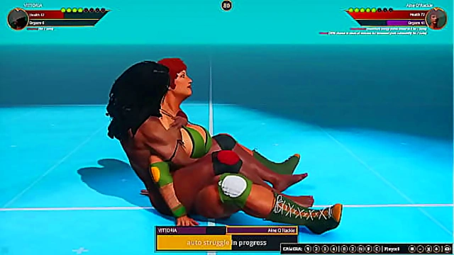 Vittoria Faces Off Against Aine O’Rackie in Naked Fighter’s Wild Hentai Battle