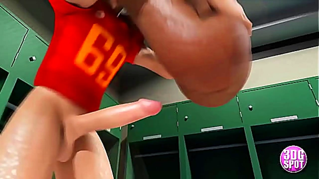 Teen Babe Takes On Jocks in Steamy Locker Room Encounter – Part 1!