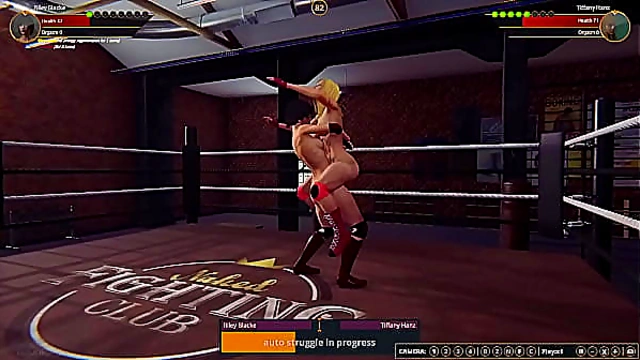 Riley Blacke Battles Tiffany Hanz in Steamy Naked Fight 3D Showdown