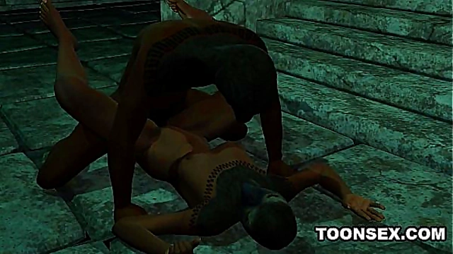 Masked 3D Babe Enjoys Wild Rough Sex in Steamy Cartoon Encounter