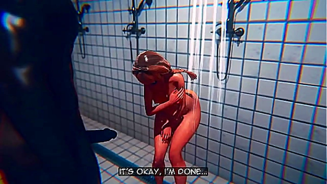 Gym Teacher Takes Student in Steamy Shower Encounter – 3D Hentai Scene