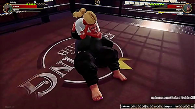 Felicity Takes On Bolda the Beast in Naked Fighter 3D Showdown