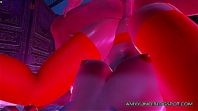 Voluptuous 3D Babe in Stockings Takes Deep Anal Ride