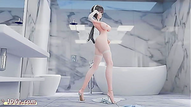Zhenhai’s Sensual Solo Dance in Azur Lane – Steamy 3D Hentai Art