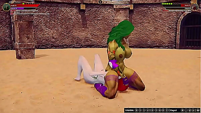 Jennifer Walters Battles Nude Warrior Neri in Steamy Naked Fighter Showdown