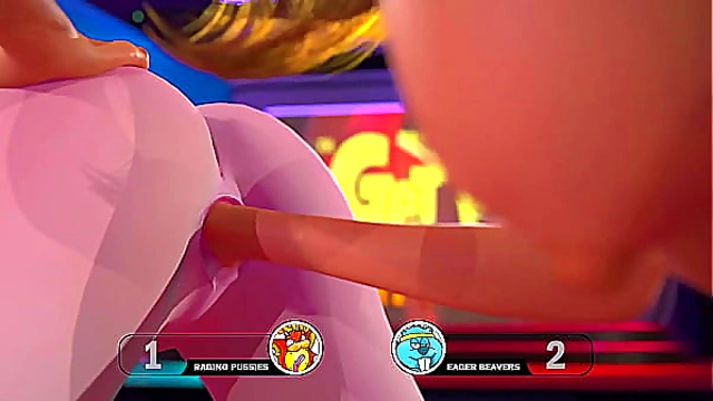 Lesbian Champions Collide in Steamy 3D Hentai Battle with Wild Fist Action!