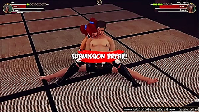 Gigi Battles Polly as Naked Fighters Clash in Steamy 3D Showdown