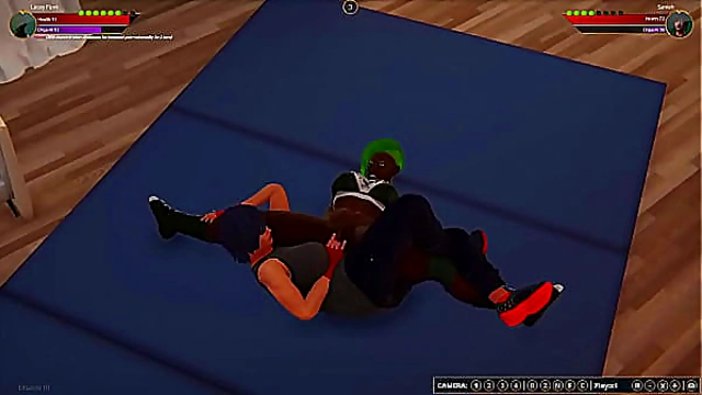 Lacey Punk vs Saniah in Raw 3D Naked Fight with Intense Passion and Electric Chemistry