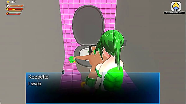 Koopette Dominates with 3D Femdom Facesitting, Piss, Spanking Toilet Fart Play