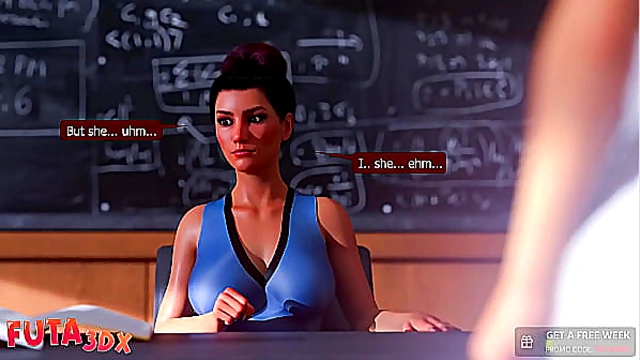 Mistress Teaches Lesson with Steamy Encounter Featuring Busty Futa Beauty
