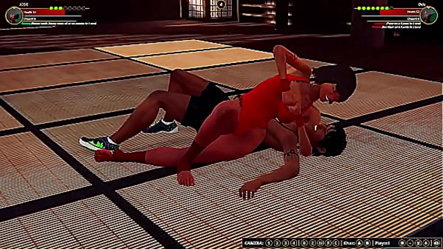 Dela Battles Josie in Steamy Naked Fighter 3D Showdown