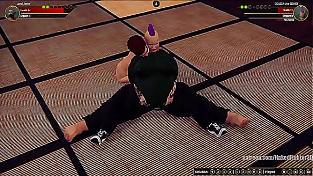 Lord Jerle Battles Bolda the Beast in Naked Fighter 3D Arena Showdown