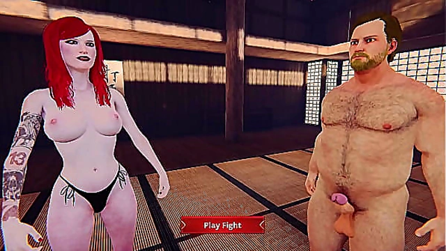Ethan Battles Vyra in Steamy Naked Fighter 3D Showdown