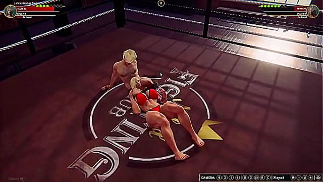 Johnny Walker Faces Off Against Nude Lifeguard Melissa in 3D Combat Arena