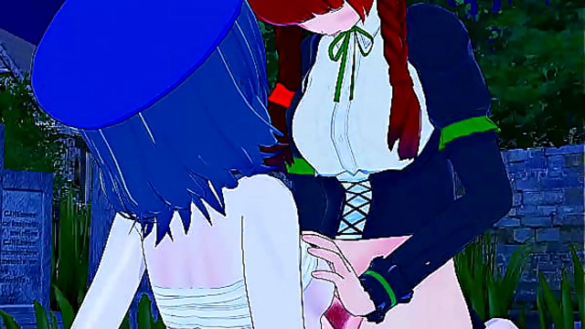 Kaenbyou Rin Dominates Yoshika Miyako in Steamy Hentai Encounter