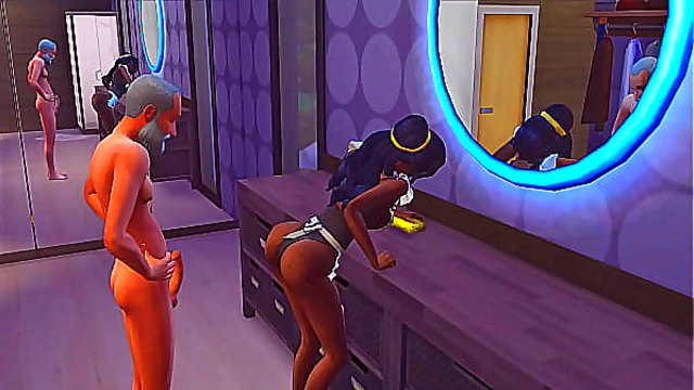 Old Man Devours Curvy Maid in Steamy Sims 4 Hentai Fantasy