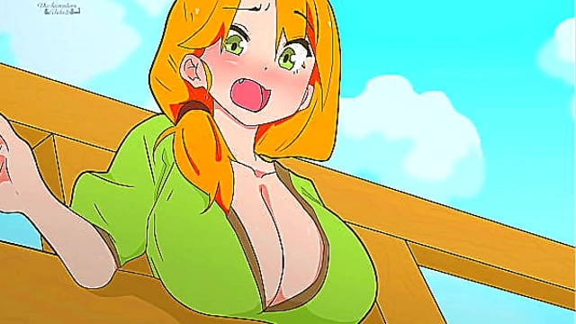 Alex Trapped in Fence Sparks Wild Encounter with Steve in Steamy Hentai Parody