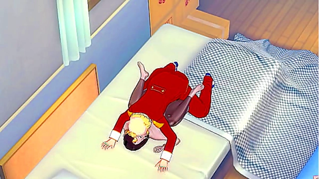Raven Seduces Mysterious Red-Suited Man in Steamy Teen Titans Hentai