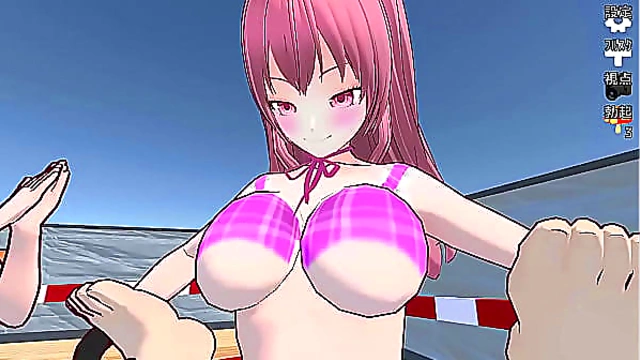 Anime Gamer Submits to Mail Girl’s Seductive Kick in Steamy Hentai Match