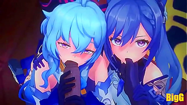 Ganyu Keqing’s Steamy Threesome Encounter – Genshin Animation Heat