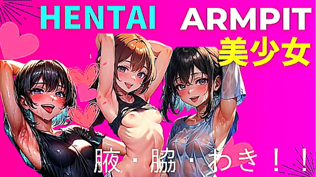 Alluring Young Women Flaunt Sexy Armpits While Gazing Into You – AI Hentai
