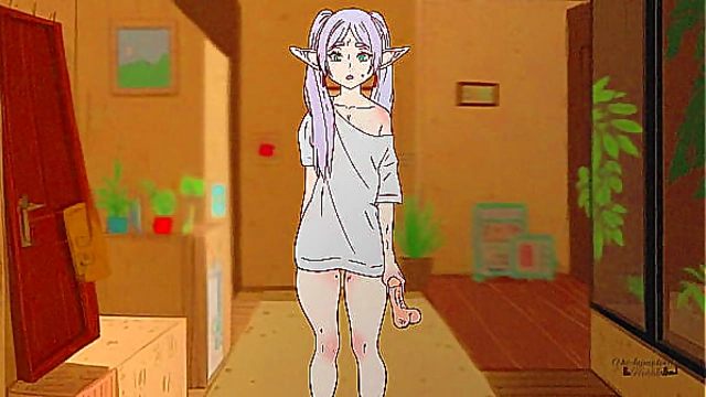 Frieren Trapped in Cum Gets Ass Fucked by Stark Fern – Wild Hentai Parody