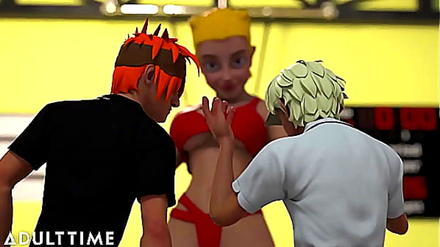 Big-Busted Hentai Gym Teacher Teaches Students Intimate Lessons