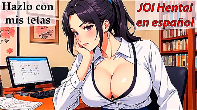 JOI Hentai: Cum on Your Office Girlfriend’s Tits