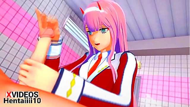 Zero Two Delivers Mind-Blowing Blowjob in Steamy Hentai Scene