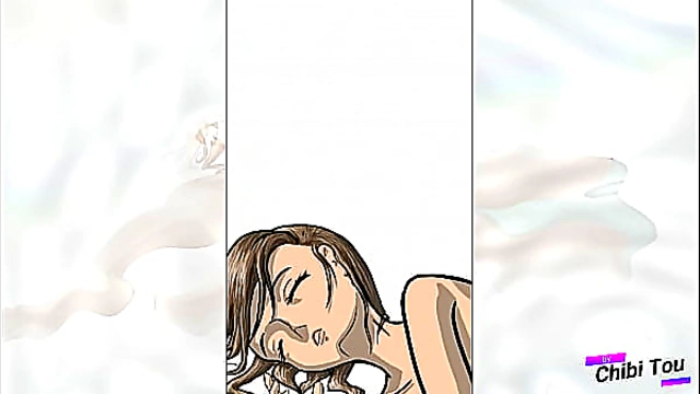 Anime Girl Lying Seductively on Cloudy Skies in Hentai Style