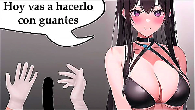 JOI HENTAI: Expert Teacher in Gloved Handjob Techniques