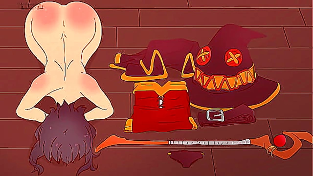 Naked Megumin Begs Black Man to Fuck Her – Kono Suba Hentai Parody Explicit Scene