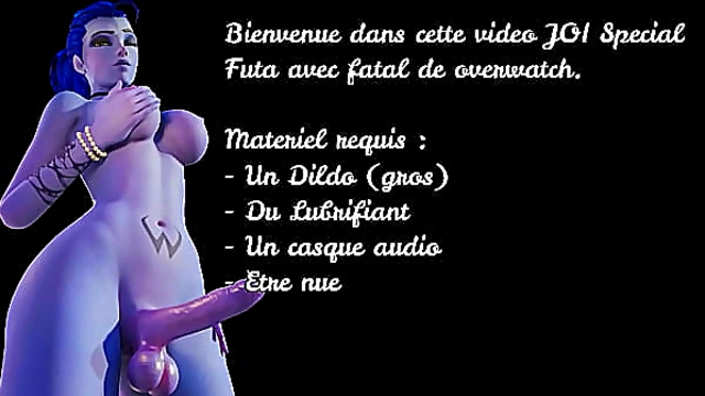 French JOI Hentai – Widowmaker from Overwatch Teases Tempts You
