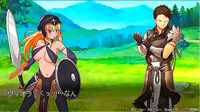 Blonde Babe in Wild Hentai Sex with Two Guys – Green Man Human in Hot Game Scene