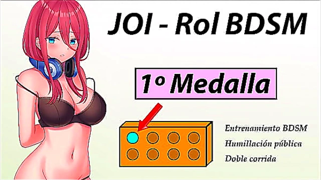 Spanish JOI Hentai Adventure – First BDSM Medal Earned with Dirty Talk Submission