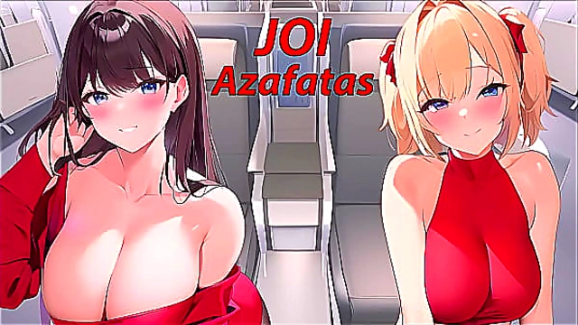 Joias Hentai con Azafatas en el Avión - Estímulo Total Español