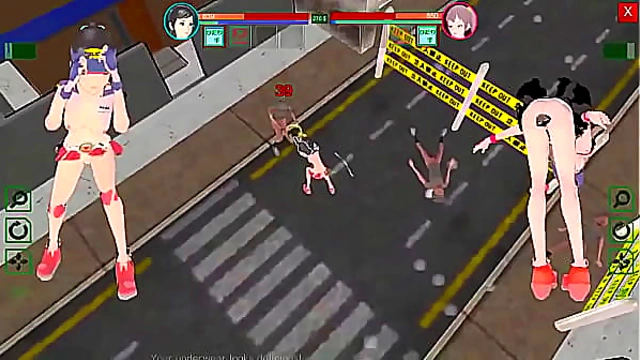 Two Female Guards Share Steamy Encounter with Men in Futuristic Hentai Game
