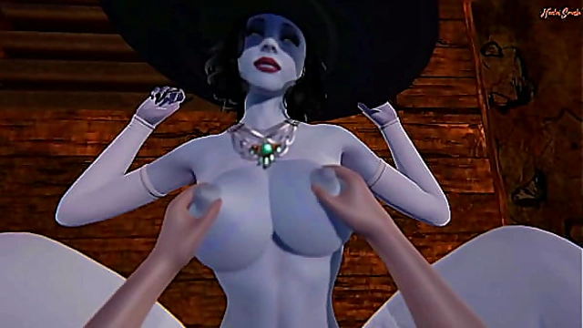 Lady Dimitrescu Dominates POV in Steamy Dungeon Encounter – Resident Evil Hentai