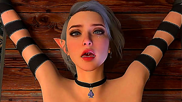Blonde Elven Beauty Embraces Dark Desires With Busty Bondage Play