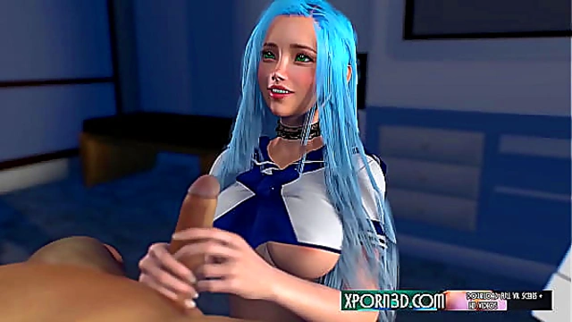 Sailor Girl’s Steamy 3D Blowjob Fantasy – Animated Hentai Pleasure