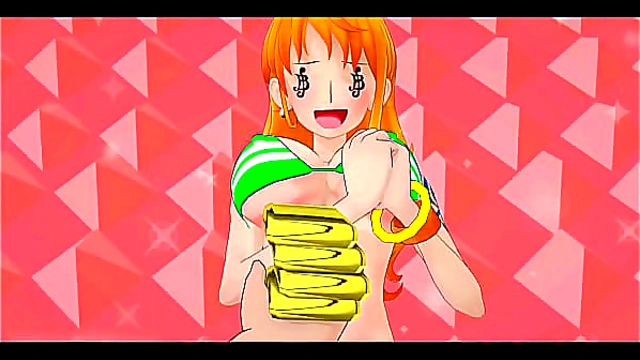 Nami’s Sensual Skyward Ride in Green Bikini – One Piece Hentai Fantasy