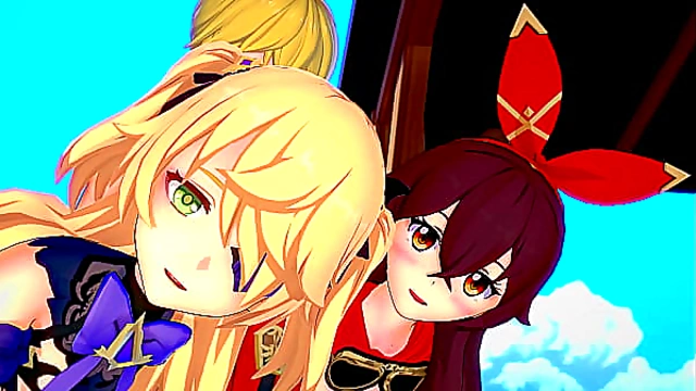 Two Genshin Archers Seduce Each Other in Steamy 3D Hentai Encounter