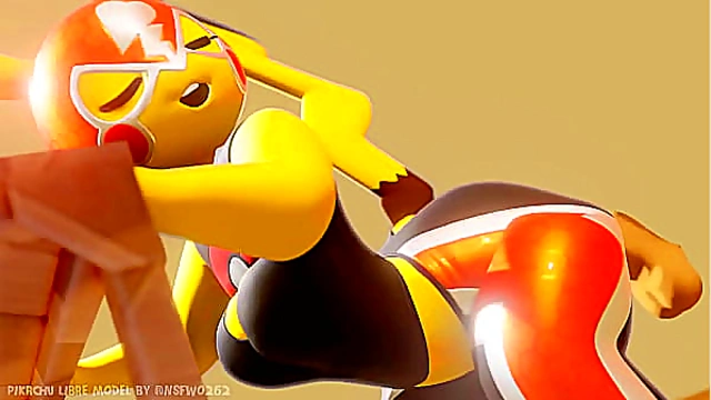 Pikachu Libre Takes It Hard from Behind – Wild Blowjob Fuck Action